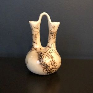 Vintage Native American Horsehair Wedding Vase